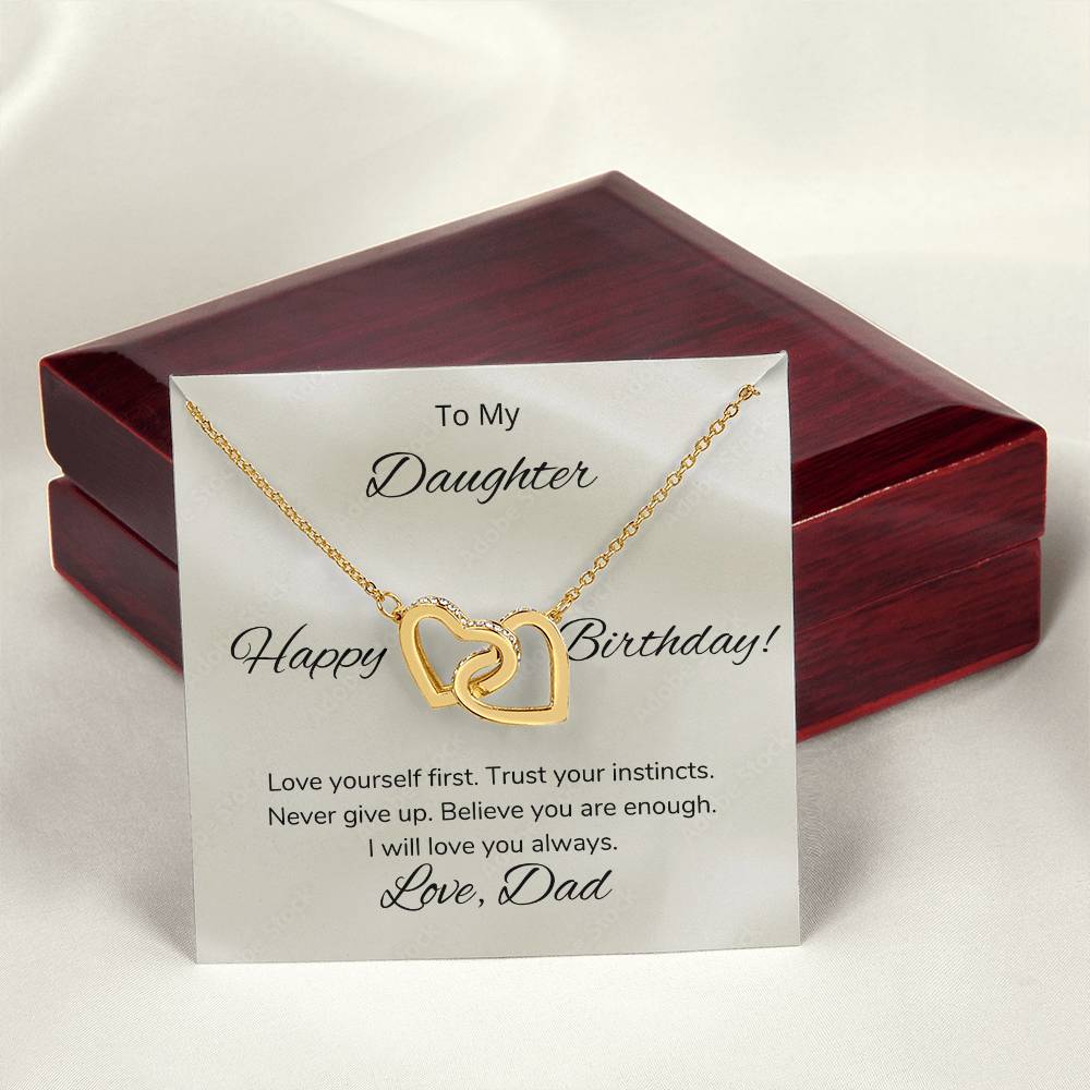 A Stunning Birthday Gift For A Beautiful Daughter - The Beautiful Interlocking Hearts Necklace