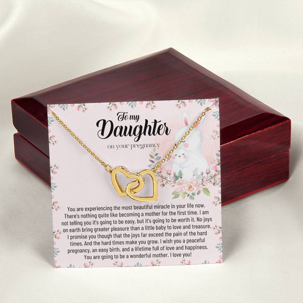 Pregnancy Gift For Daughter Baby Shower Gift Mom To Be Gift Expecting Mom Gift Pregnant Daughter Gift From Mom First Time Mother To Be Interlocking Hearts Necklace
