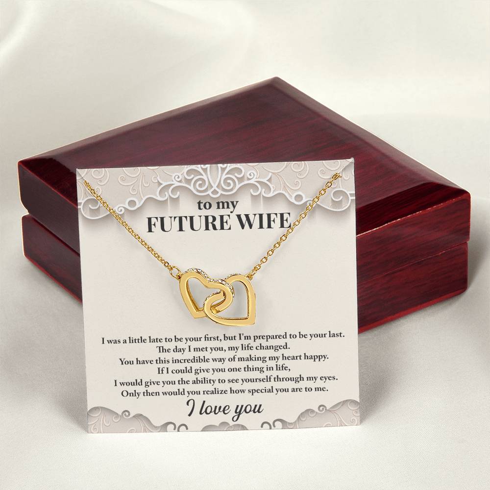 To My Future Wife Interlocking Hearts Necklace