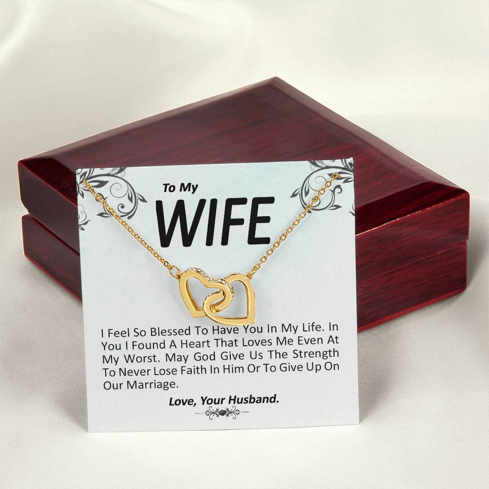 I Feel So Blessed To Have You In My Life - Interlocking Hearts Necklace