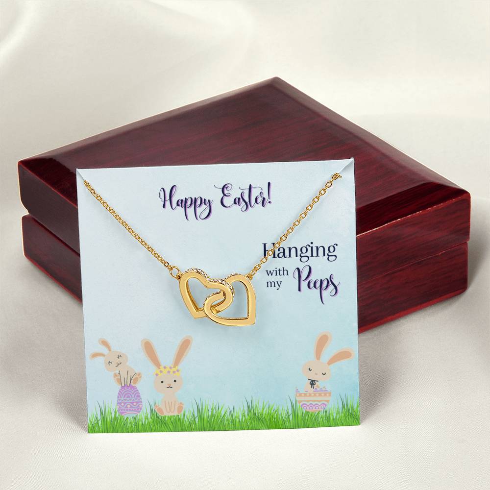 Happy Easter - Hanging With My Pepps - Necklace Interlocking Hearts Necklace