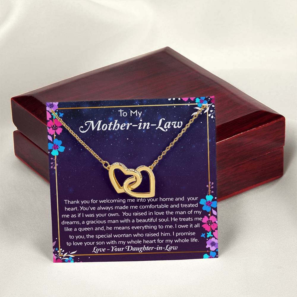 To My Mother In Law - You'Re A Special Woman - Necklace Interlocking Hearts Necklace
