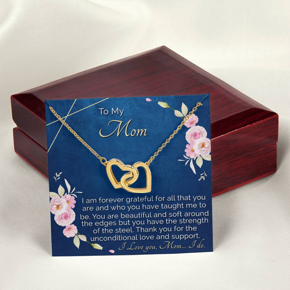 Mother'S Day Gift From Daughter To Mom Love Gift For Mom Interlocking Hearts Necklace