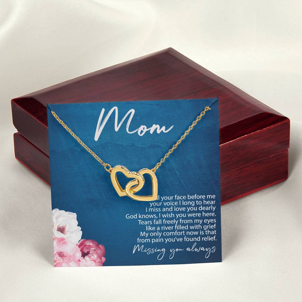 Mothers Day Gift For Mom From Daughter 2021 Miss You Gifts For Mom Thoughtful Miss You Gifts I Miss You Gift Ideas I Miss You Gifts For Her Interlocking Hearts Necklace