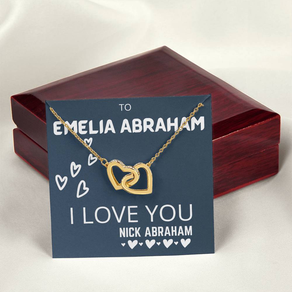 Interlocked Necklace Interlocking Hearts Necklace