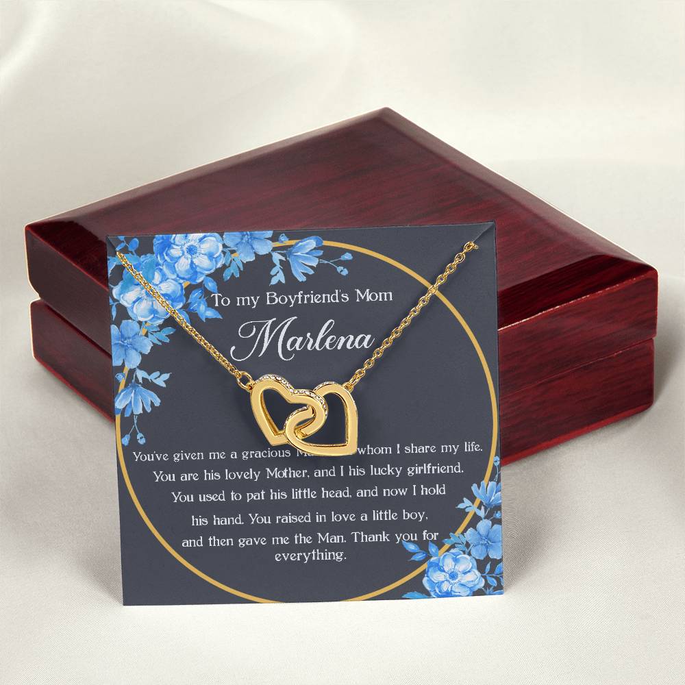 To My Boyfriend 'S Mom - Marlena Interlocking Hearts Necklace