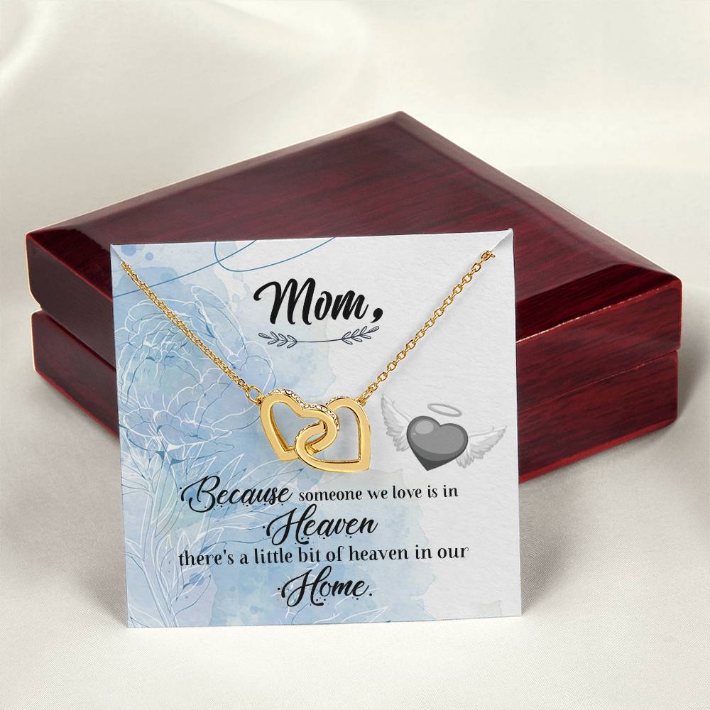 Mom Because Someone We Love - Interlocking Heart Necklace Interlocking Hearts Necklace