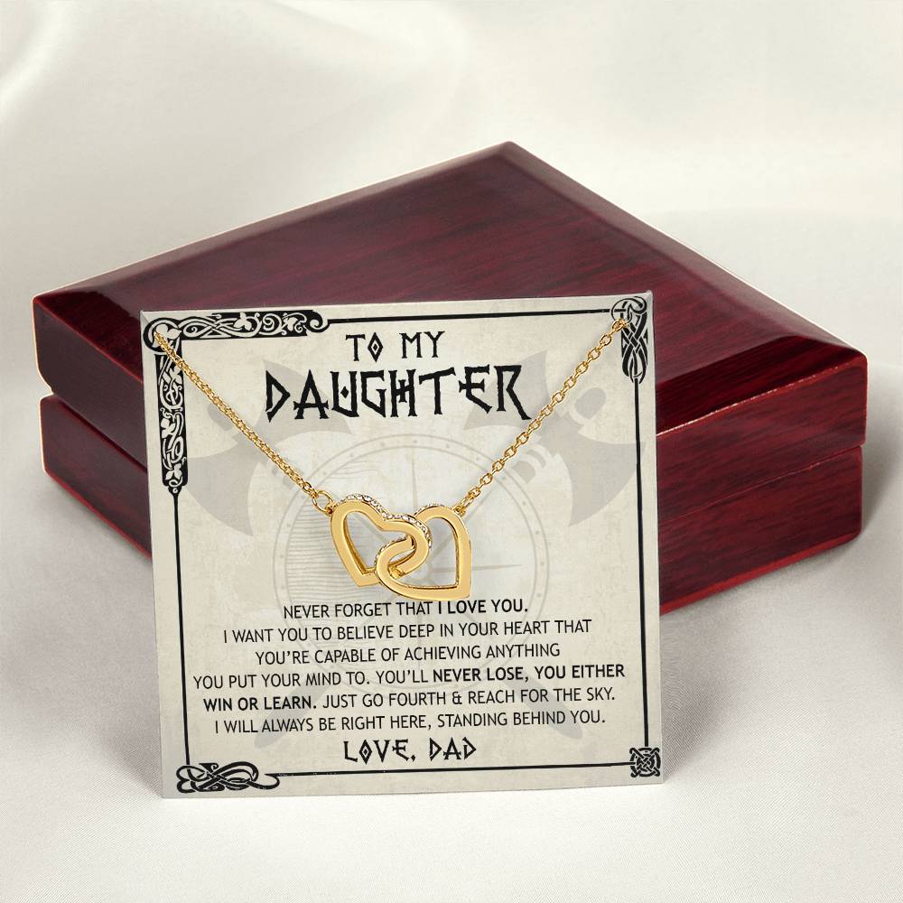 Meaningful Gift For Daughter From Dad Interlocking Hearts Necklace