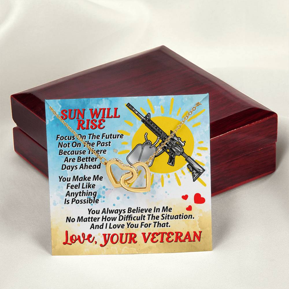 Veteran'S Girl - Interlocking Necklace Interlocking Hearts Necklace