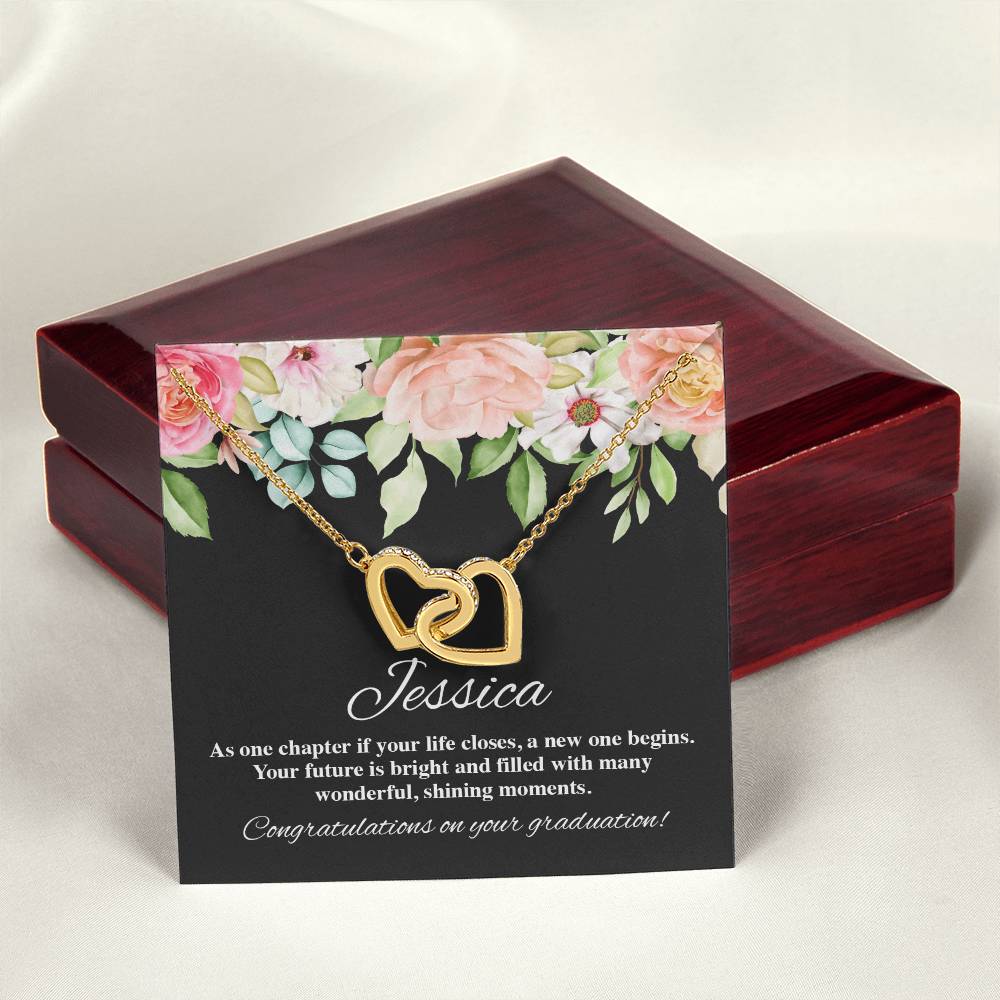 On Your Graduation Necklace Interlocking Hearts Necklace