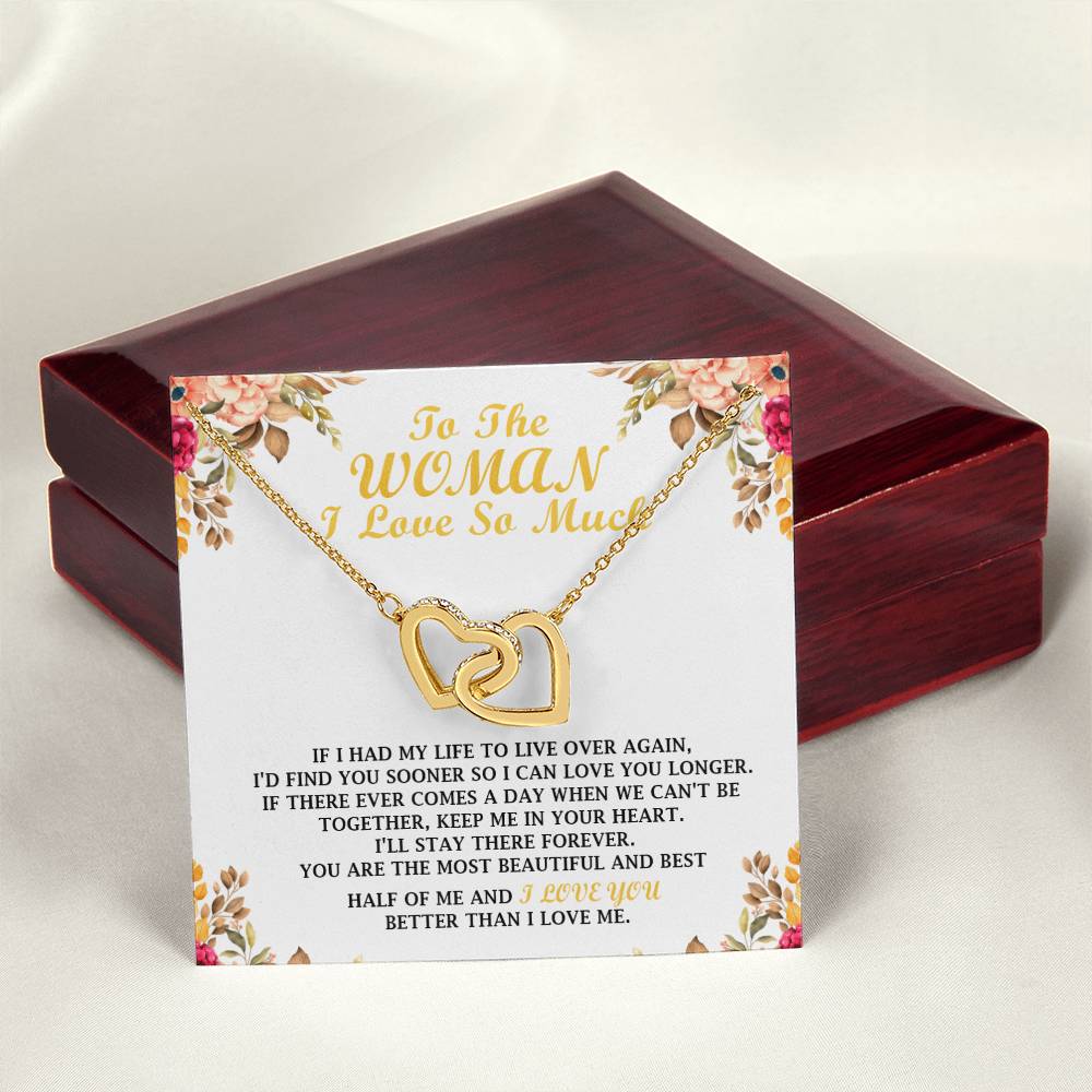 To The Woman I Love - Interlocking Hearts - So36 Interlocking Hearts Necklace