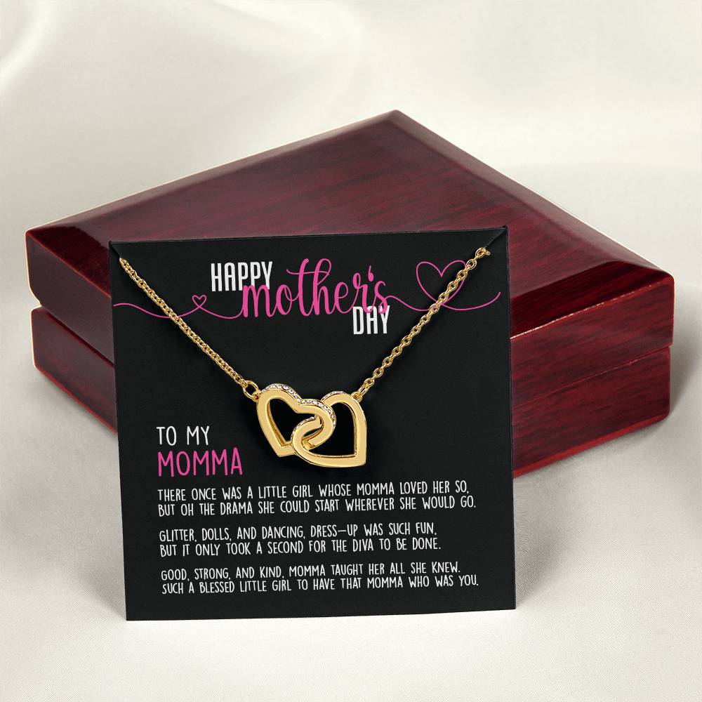 Happy Mother'S Day To My Momma - Necklace Interlocking Hearts Necklace