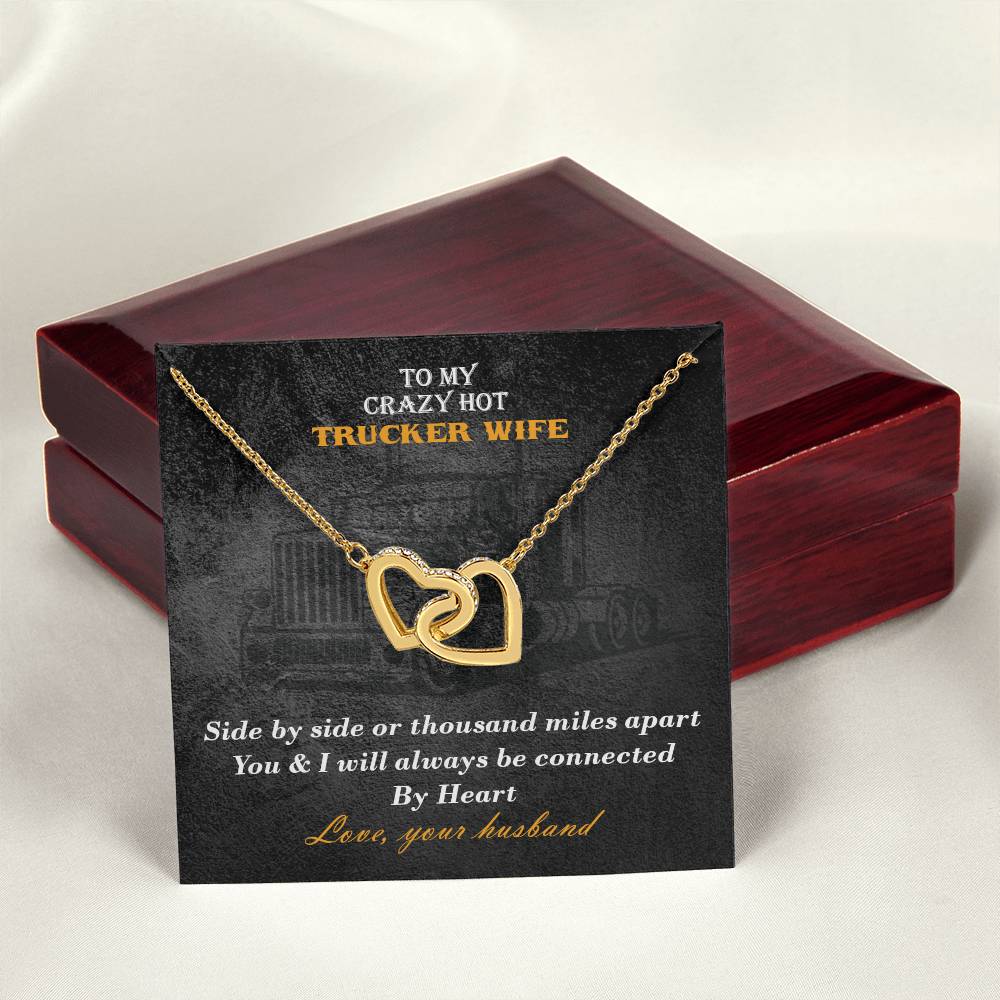 Hot Trucker Wife Interlocked Hearts Necklace Interlocking Hearts Necklace