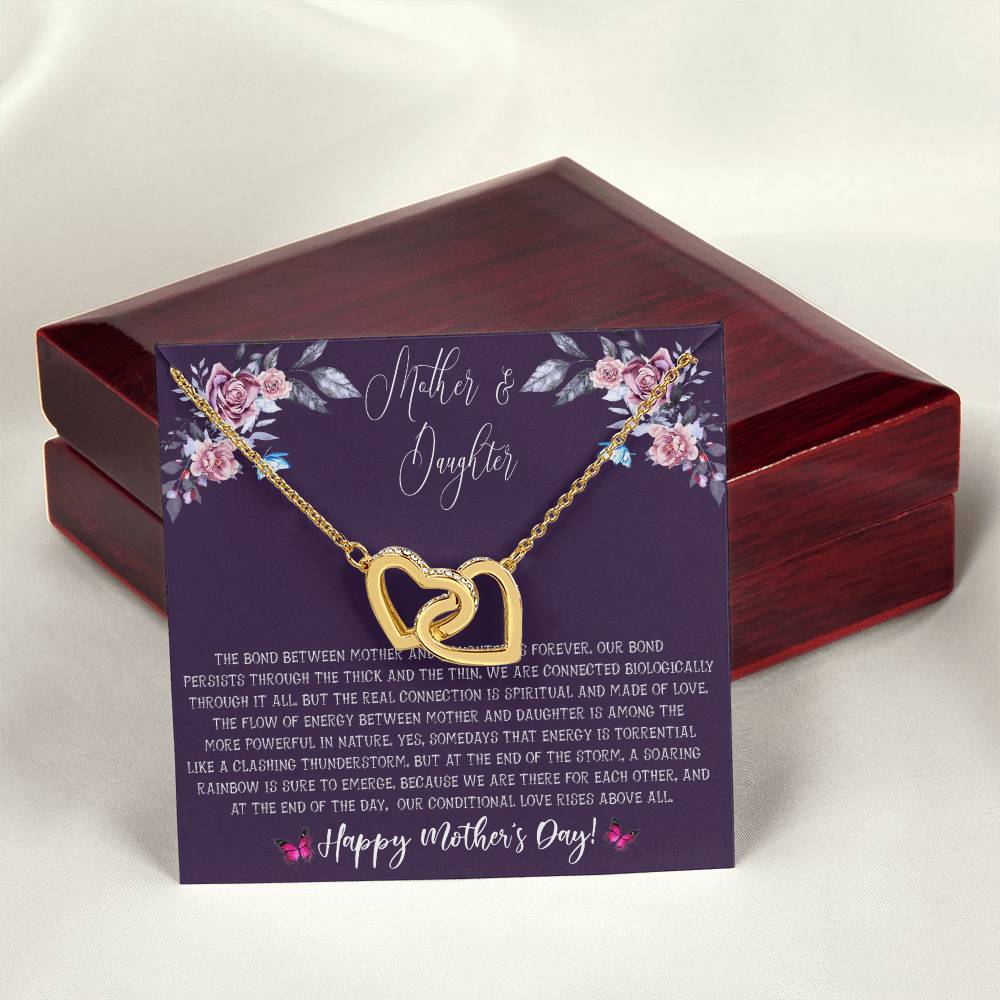 Mother'S Day Gift From Daughter - Mother Daughter Necklace Gifts For Mom Interlocking Hearts Necklace