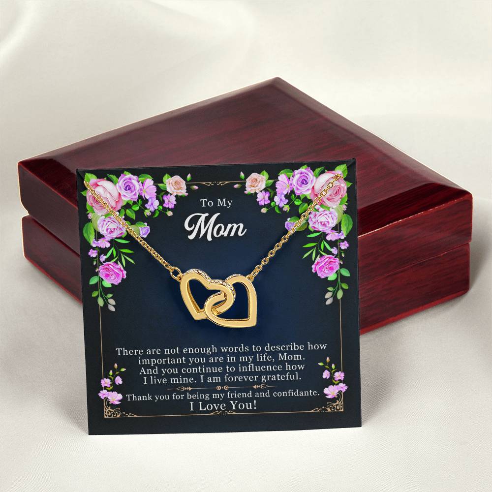 To My Mom - Gift For Mom - Mother'S Day Gift - Interlocking Hearts Necklace