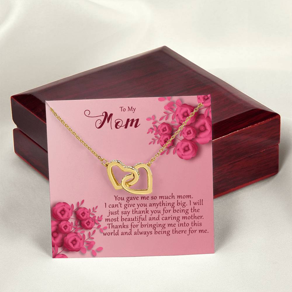 Gift For Mom Personalized Necklace Custom Gift For Mom To My Mom Interlocking Hearts Necklace