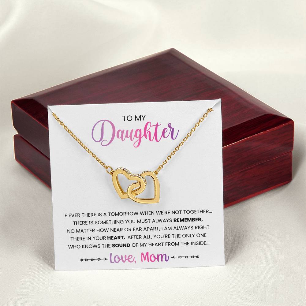 My Daughter - Sound Of My Heart Interlocking Hearts Necklace