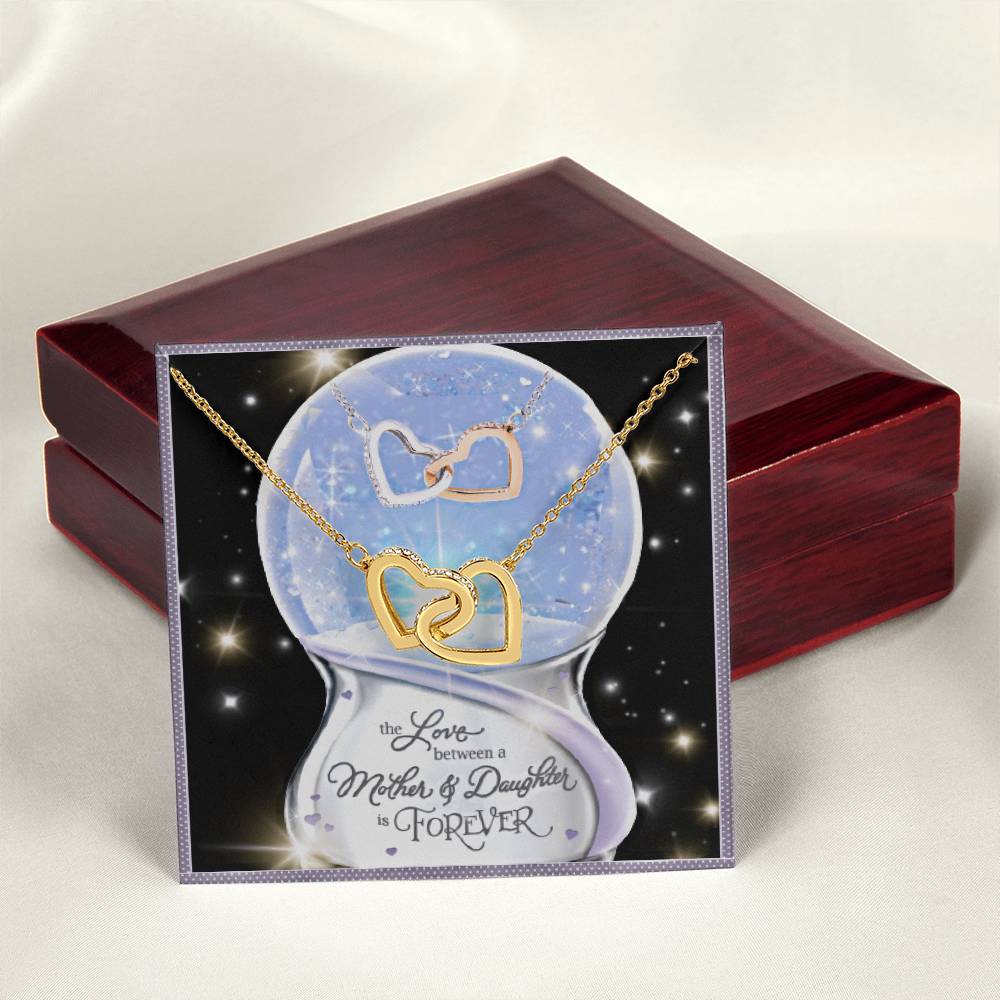 Love Hearts Together 4-Ever Necklace Interlocking Hearts Necklace