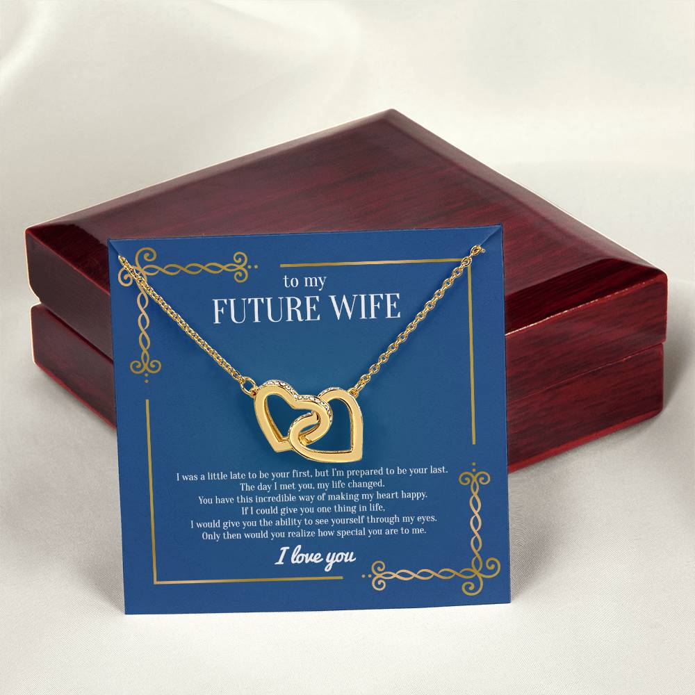 To My Future Wife - Interlocking Hearts Lovepacket Interlocking Hearts Necklace