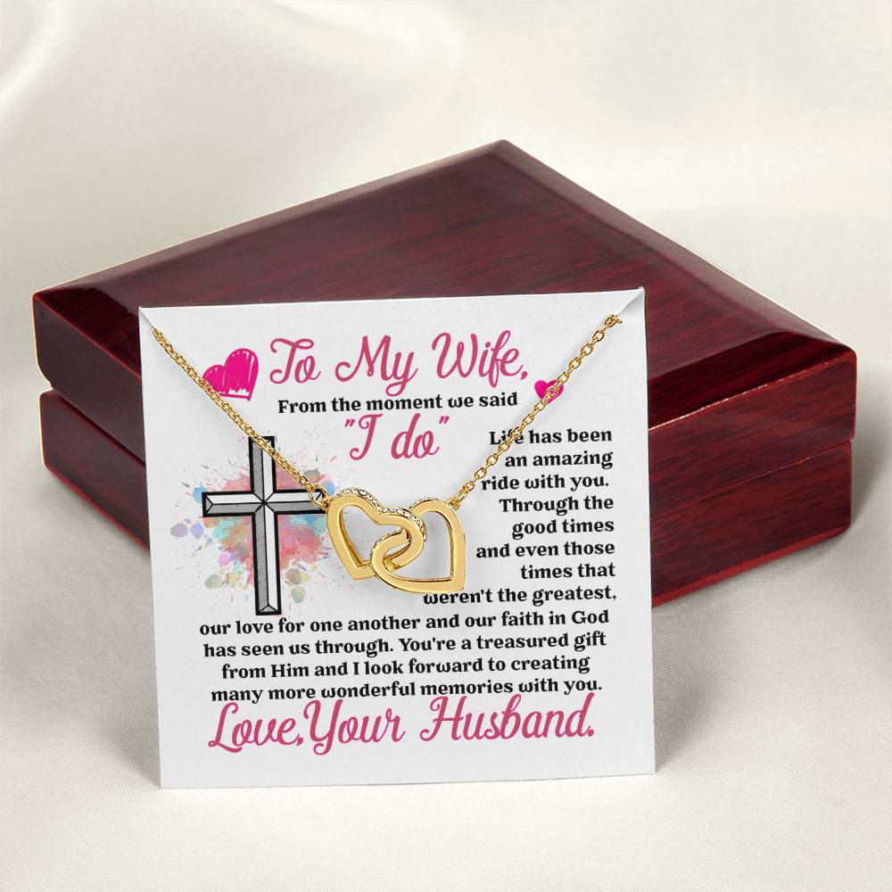 Gift For Wife - Interlocking Heart Necklace Interlocking Hearts Necklace