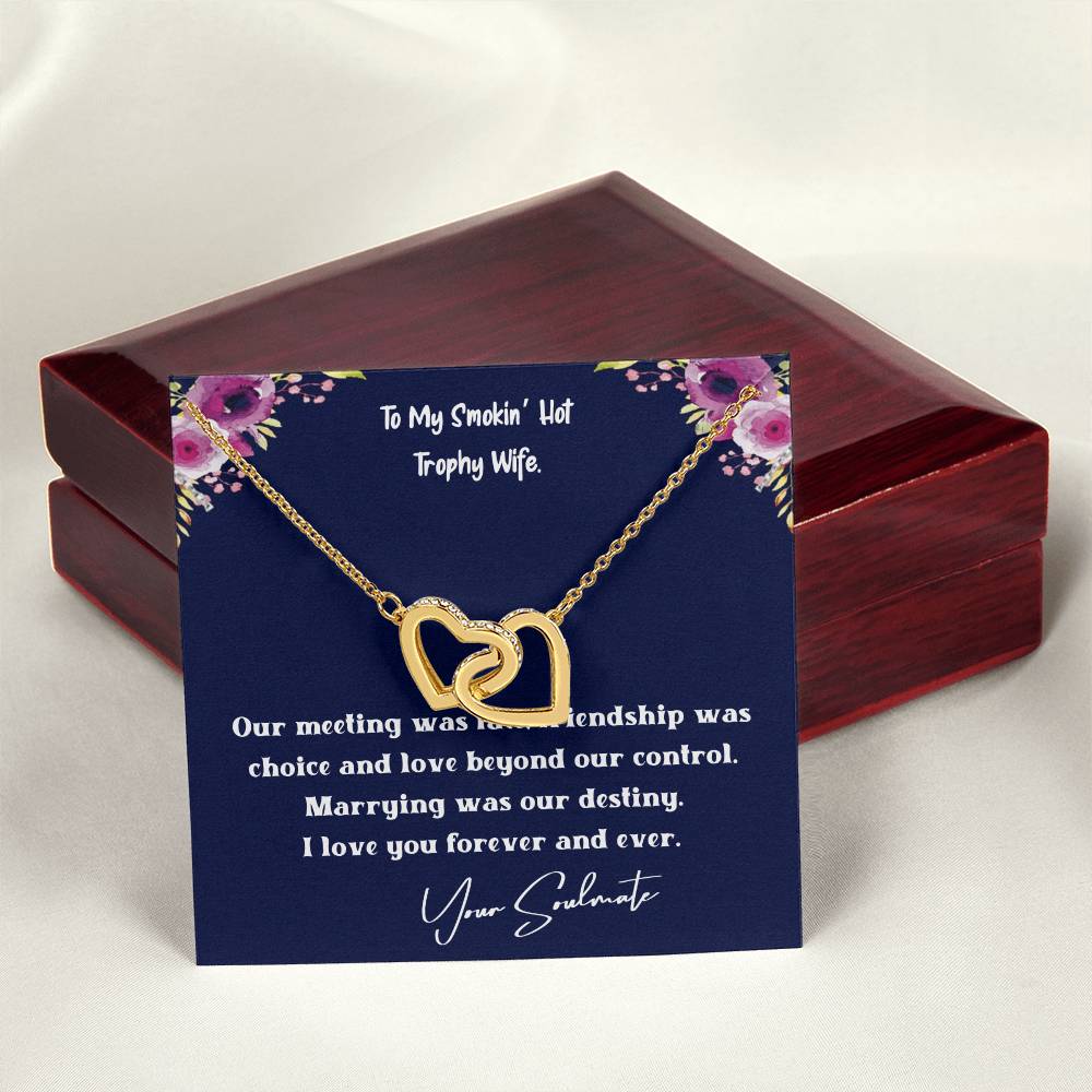 Marrying Was Our Destiny Interlocking Hearts Necklace