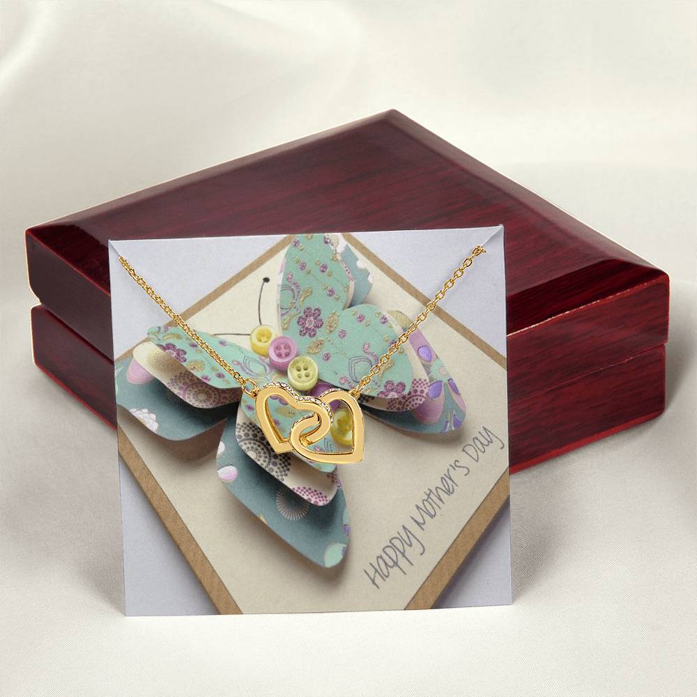 To My Mother My Everything Interlocking Hearts Necklace