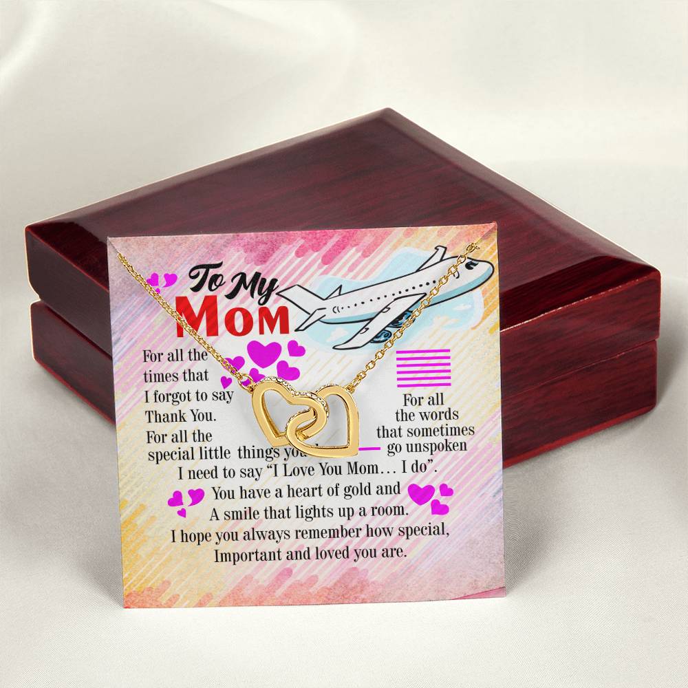 Pilot'S Mom - Interlocking Heart Necklace Interlocking Hearts Necklace