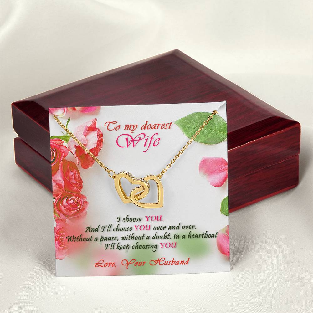 I Choose You - Interlocking Hearts Necklace