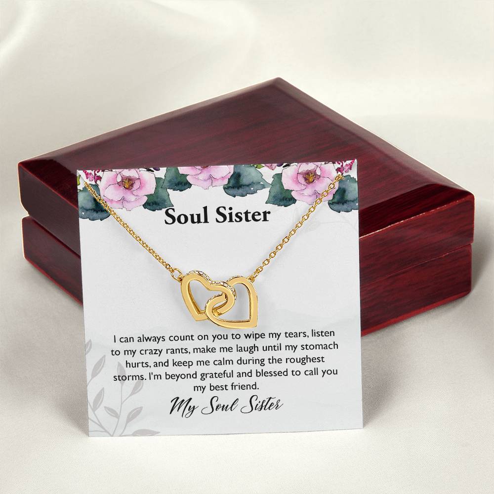 My Soul Sister Interlocking Hearts Necklace