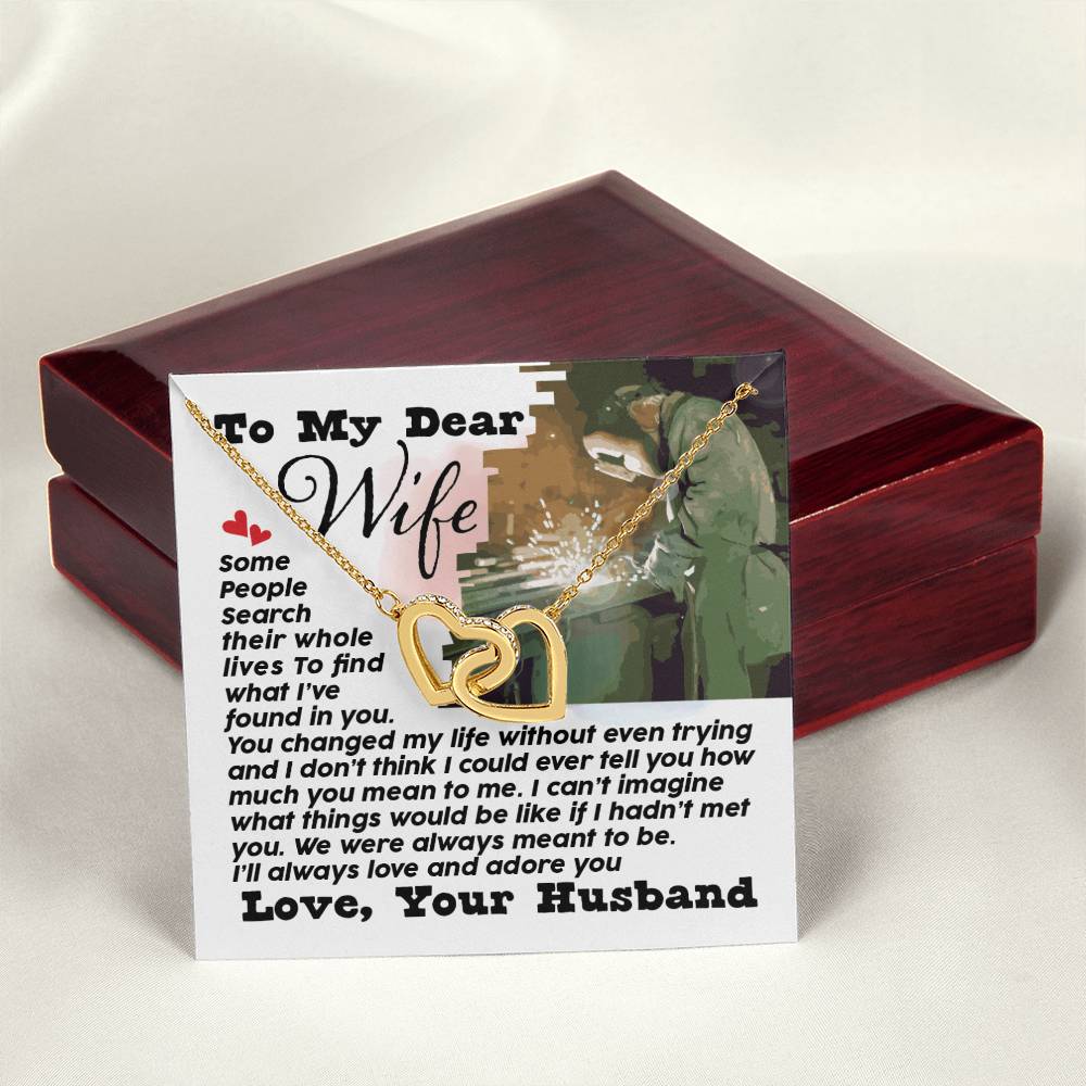 Welder'S Wife - Interlocking Heart Necklace Interlocking Hearts Necklace