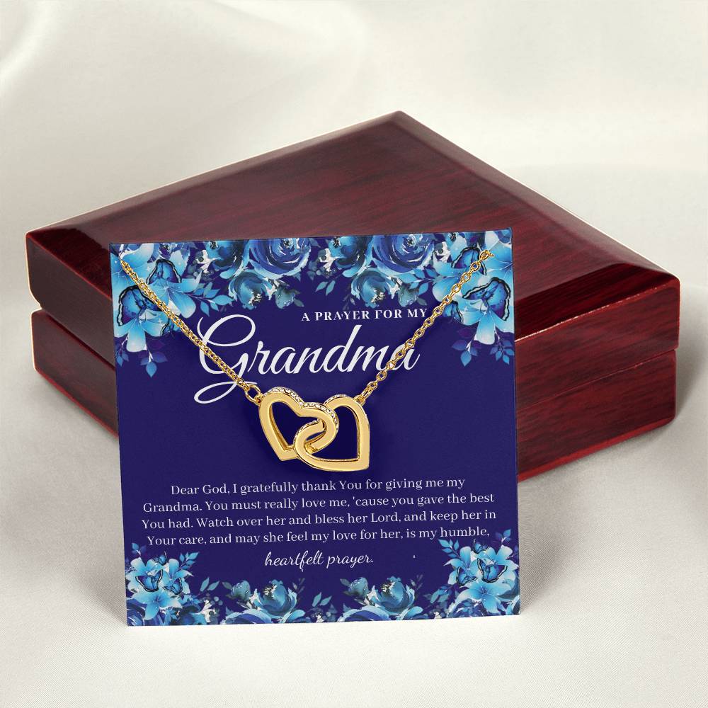 A Prayer For My Grandma - Interlocking Heart Necklace Interlocking Hearts Necklace