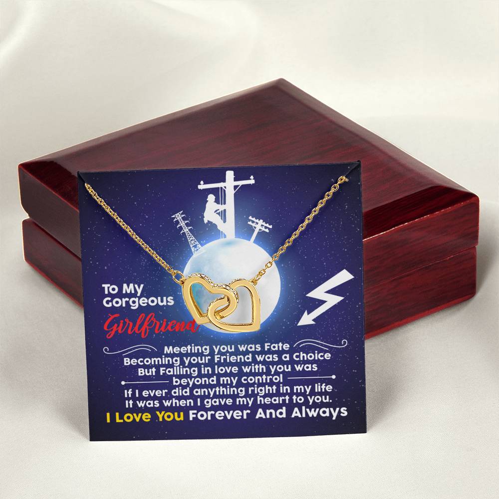 Lineman'S Girlfriend - Interlocking Heart Necklace Interlocking Hearts Necklace