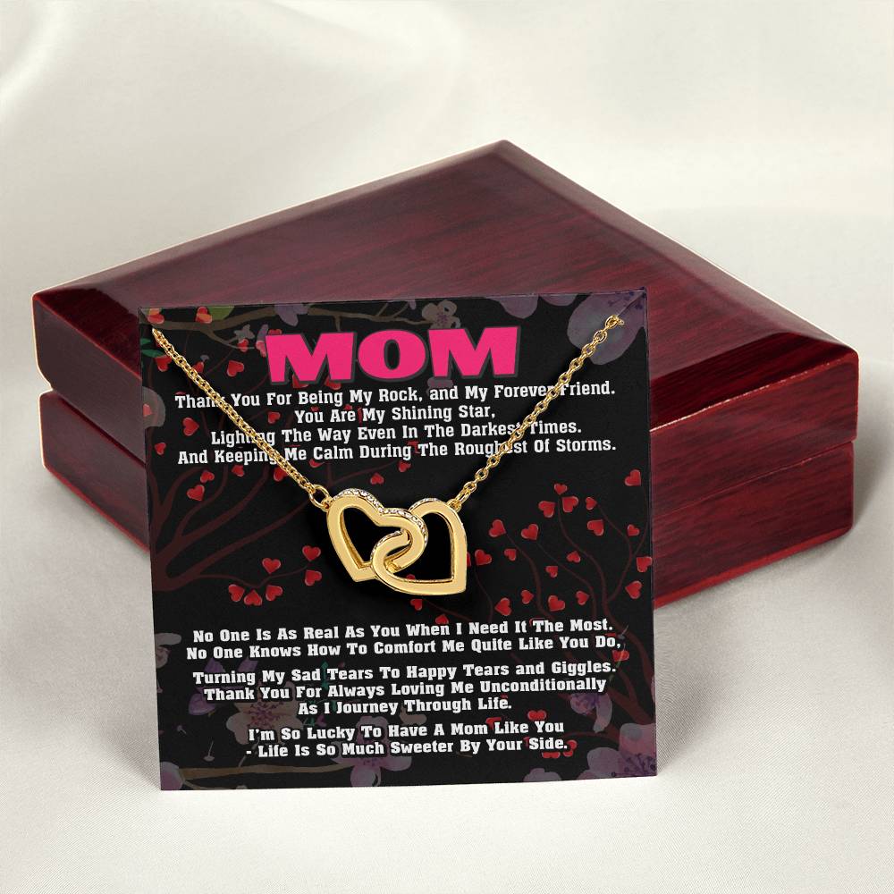 Gift For Mom- Interlocking Heart Necklace Interlocking Hearts Necklace