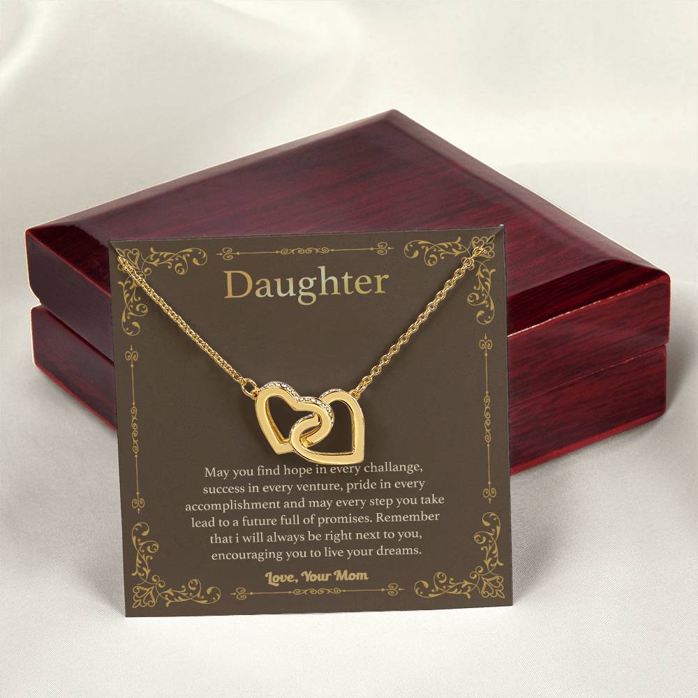 Graduation Gift For Your Daughter Gorgeous Love Knot Necklace. Interlocking Hearts Necklace