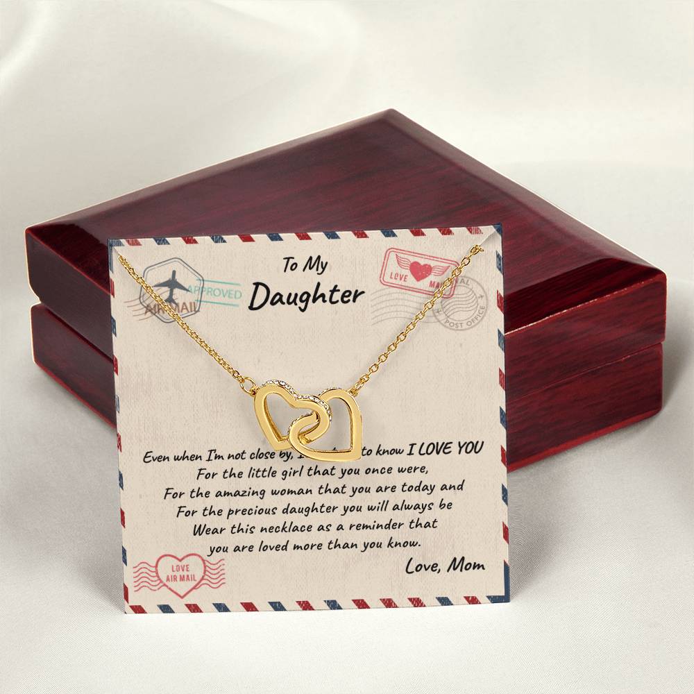 Special Gift For Daughter! Interlocking Hearts Necklace