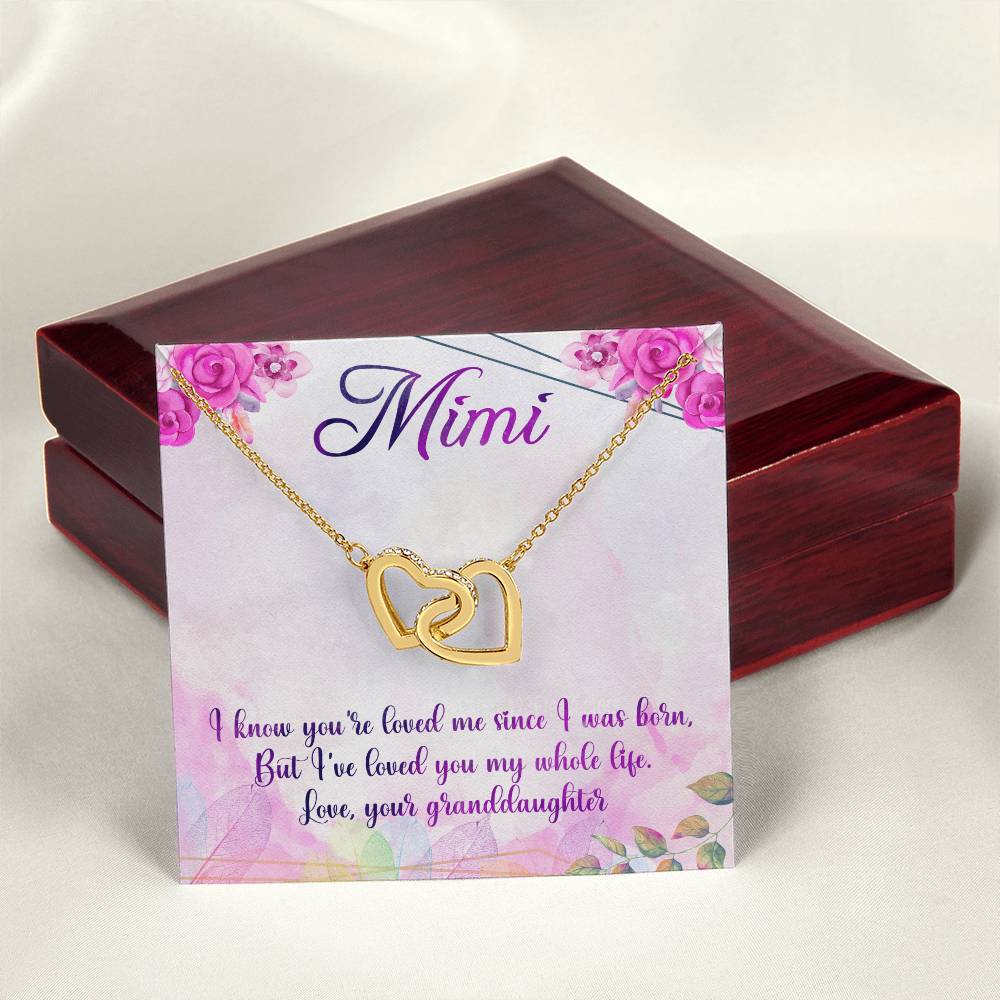 Mimi Interlocking Hearts Necklace Message Card