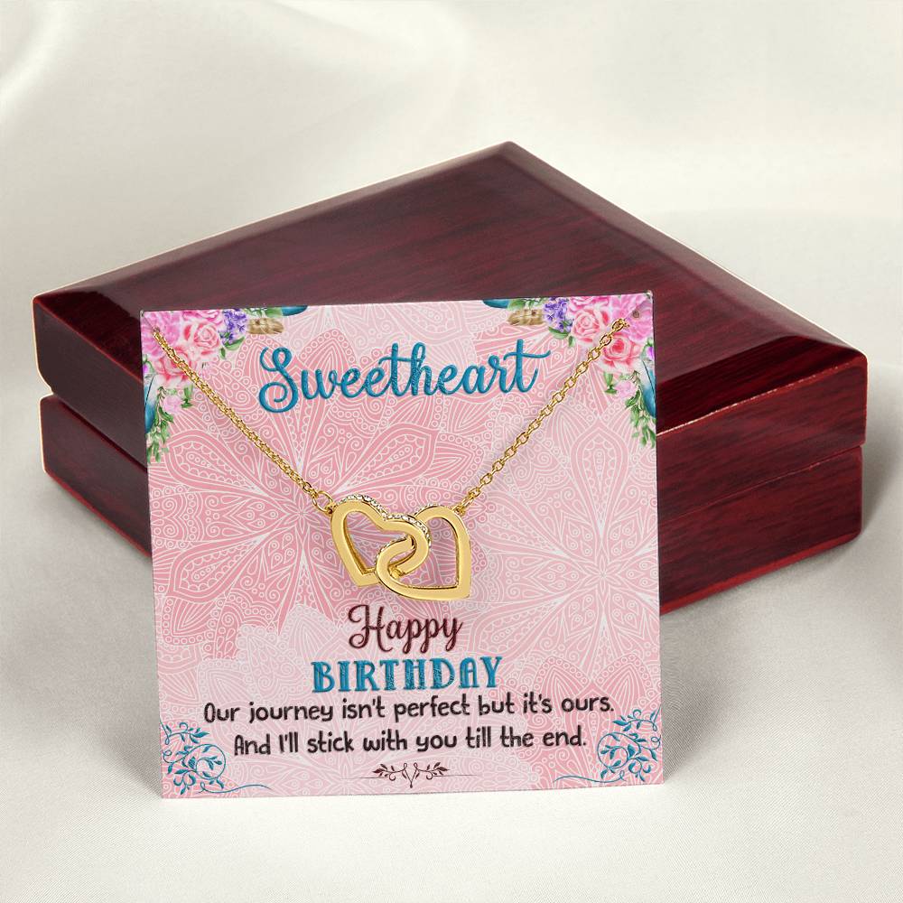 Gift For Her - Sweetheart Birthday Necklace Interlocking Hearts Necklace