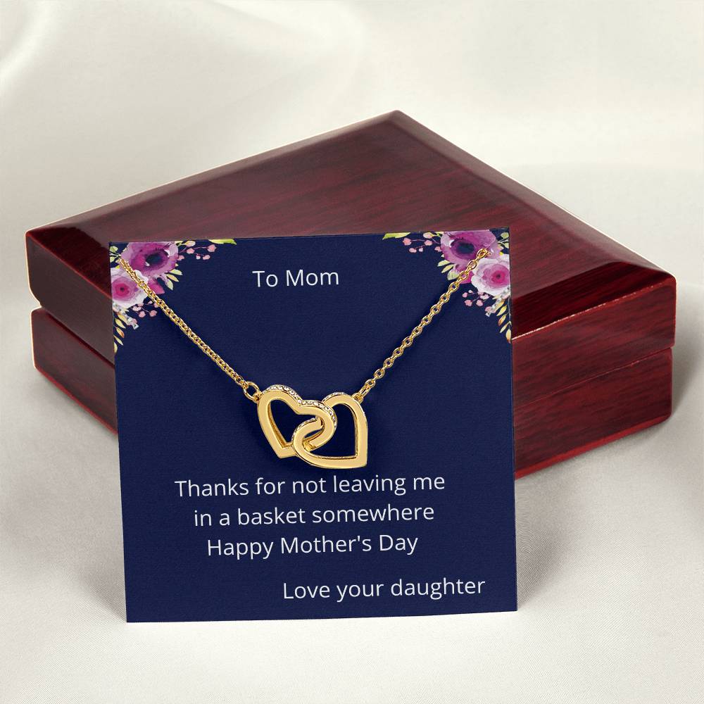 Thanks For Not Two Hearts Necklace Interlocking Hearts Necklace