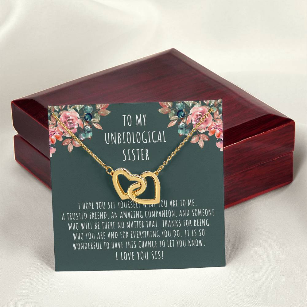 My Unbiological Sister What You Are To Me Interlocked Hearts Necklace Interlocking Hearts Necklace