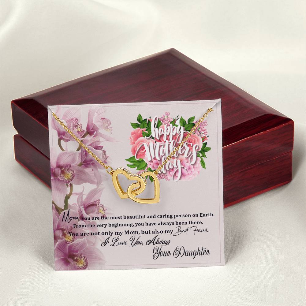 Intertwined Hearts Mom'S Day Necklace Interlocking Hearts Necklace
