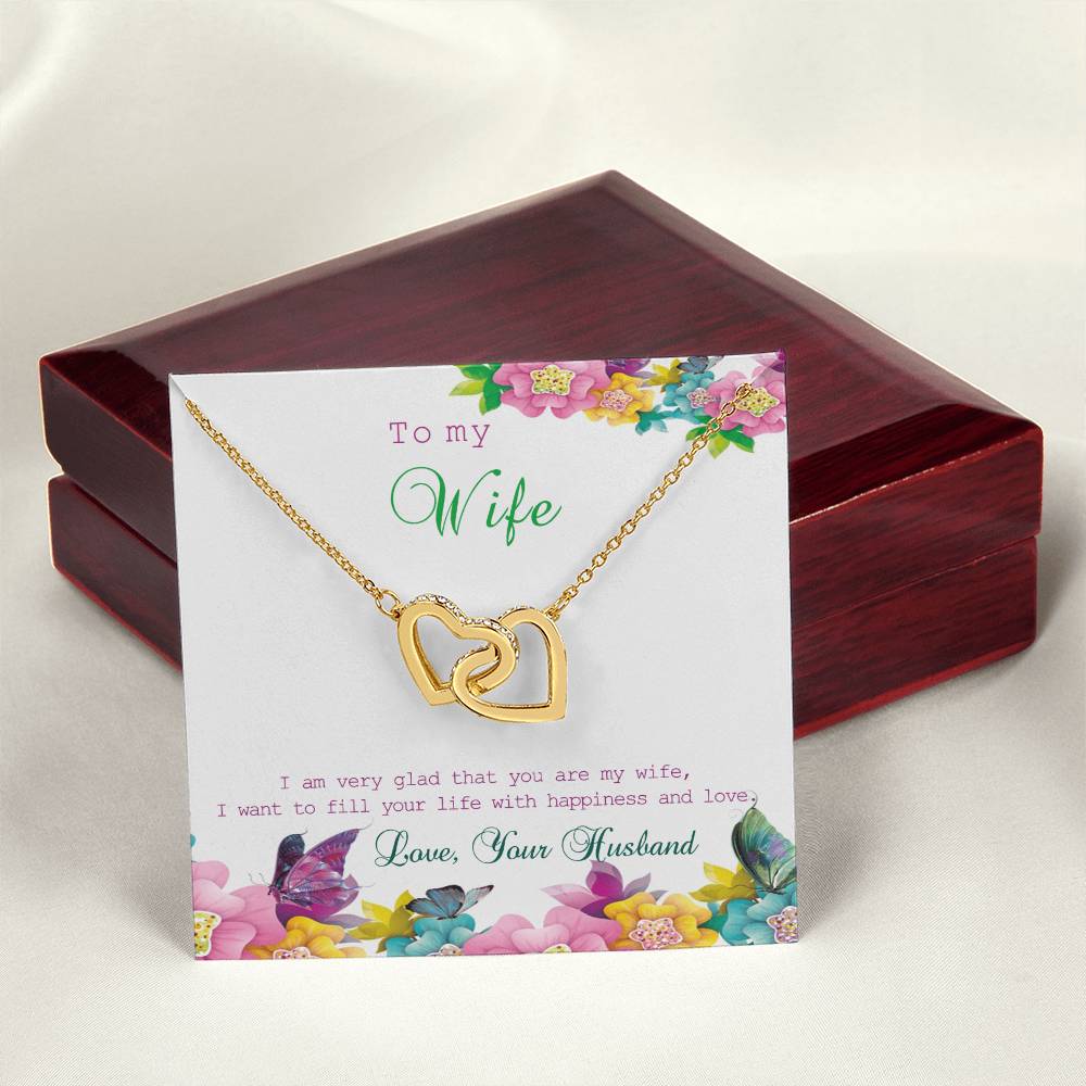 Gift For Wife Interlocking Hearts Necklace