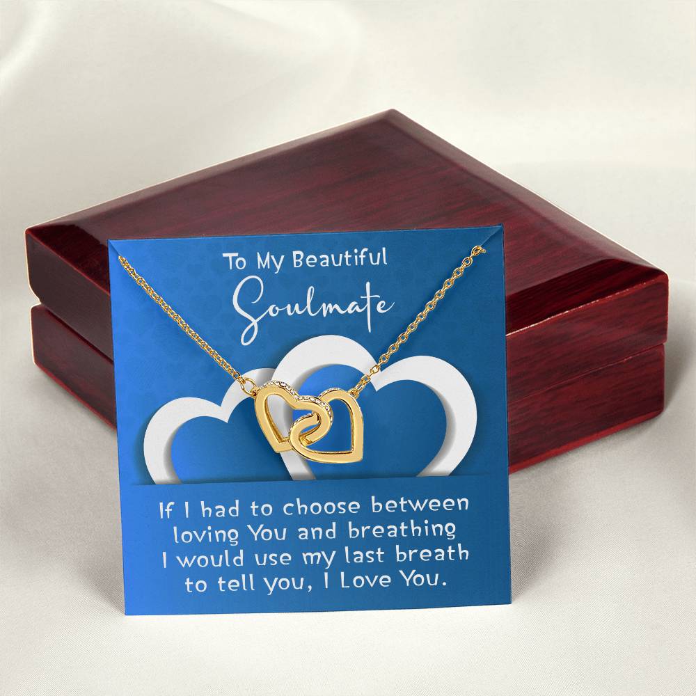 Necklace Gift For Soulmate - Interlocking Heart Necklace Interlocking Hearts Necklace