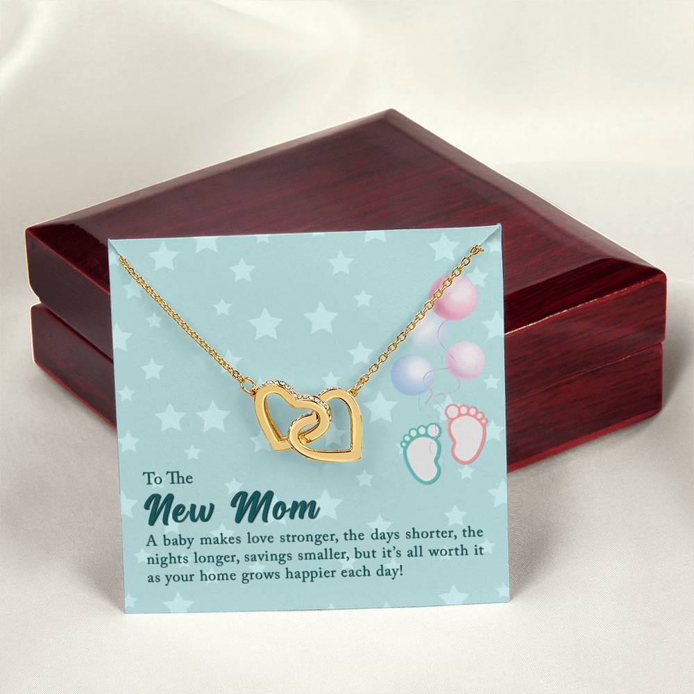 Interlocking Hearts Necklace To The New Mom A Baby Makes Love Stronger