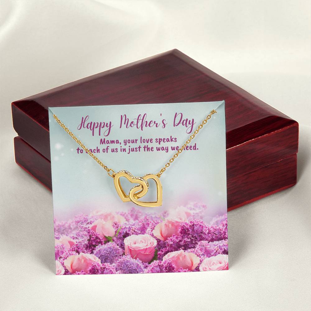Mother'S Day Two Hearts Sp009 Interlocking Hearts Necklace