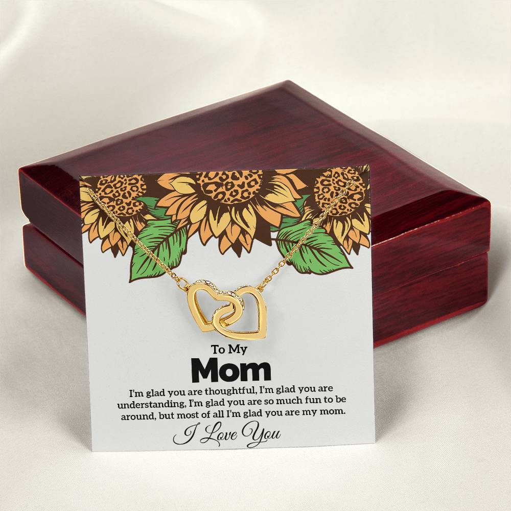 Gift For Mom Interlocking Hearts Necklace