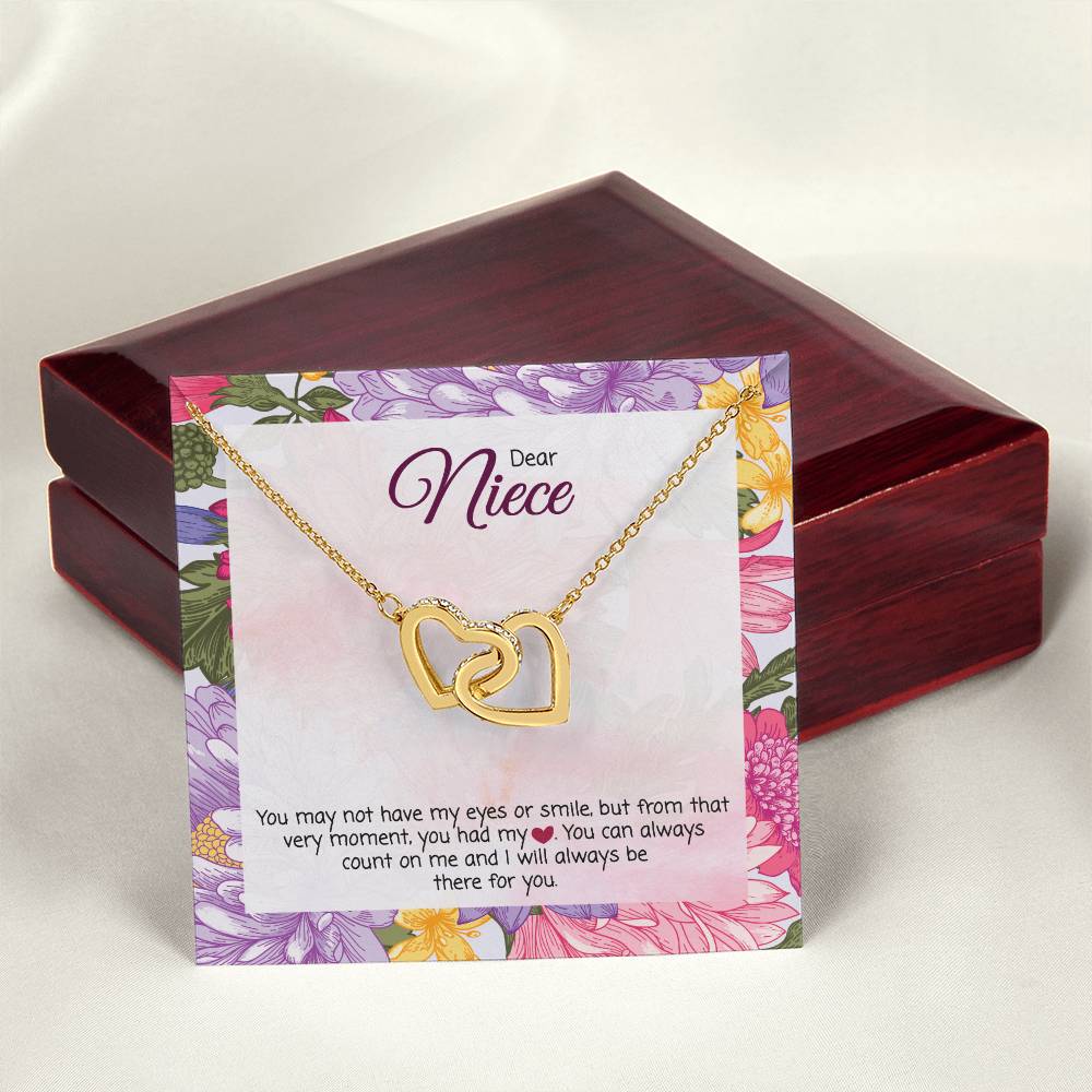 Interlocking Hearts Necklace For Niece