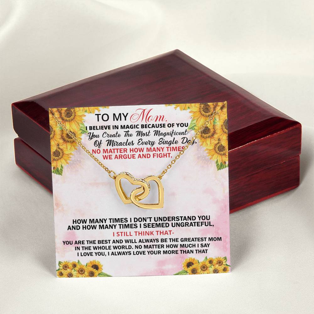 I Believe In Magic Interlocking Hearts Necklace