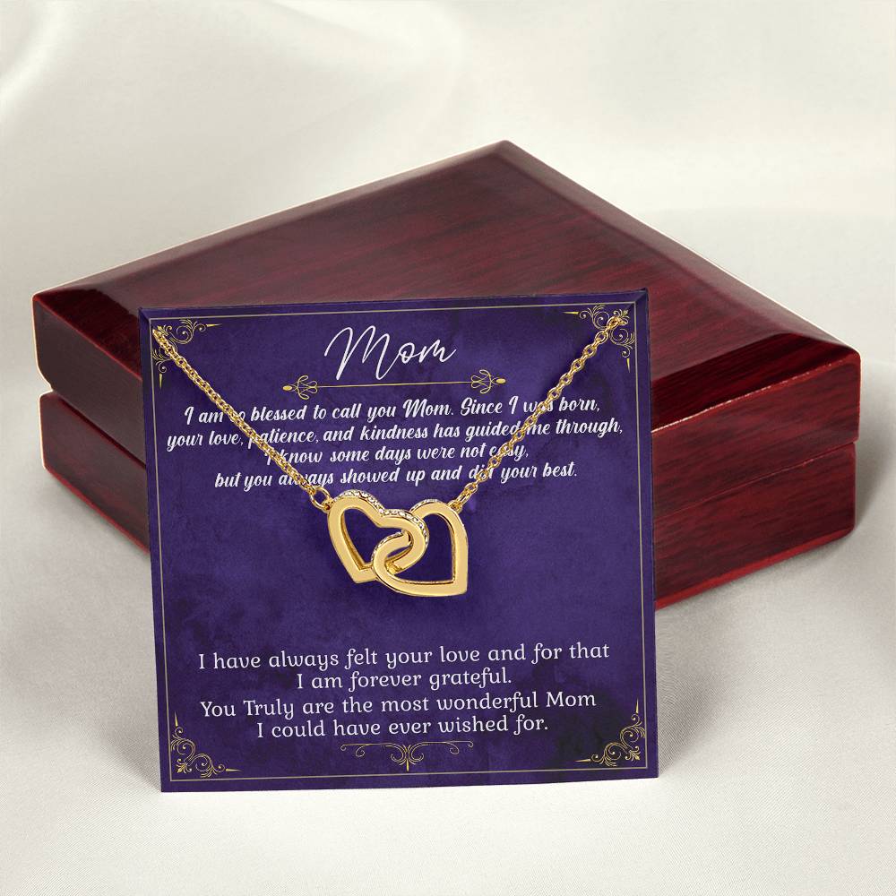 I Am Blessed To Call You Mom Limited Edition Interlocking Hearts Necklace