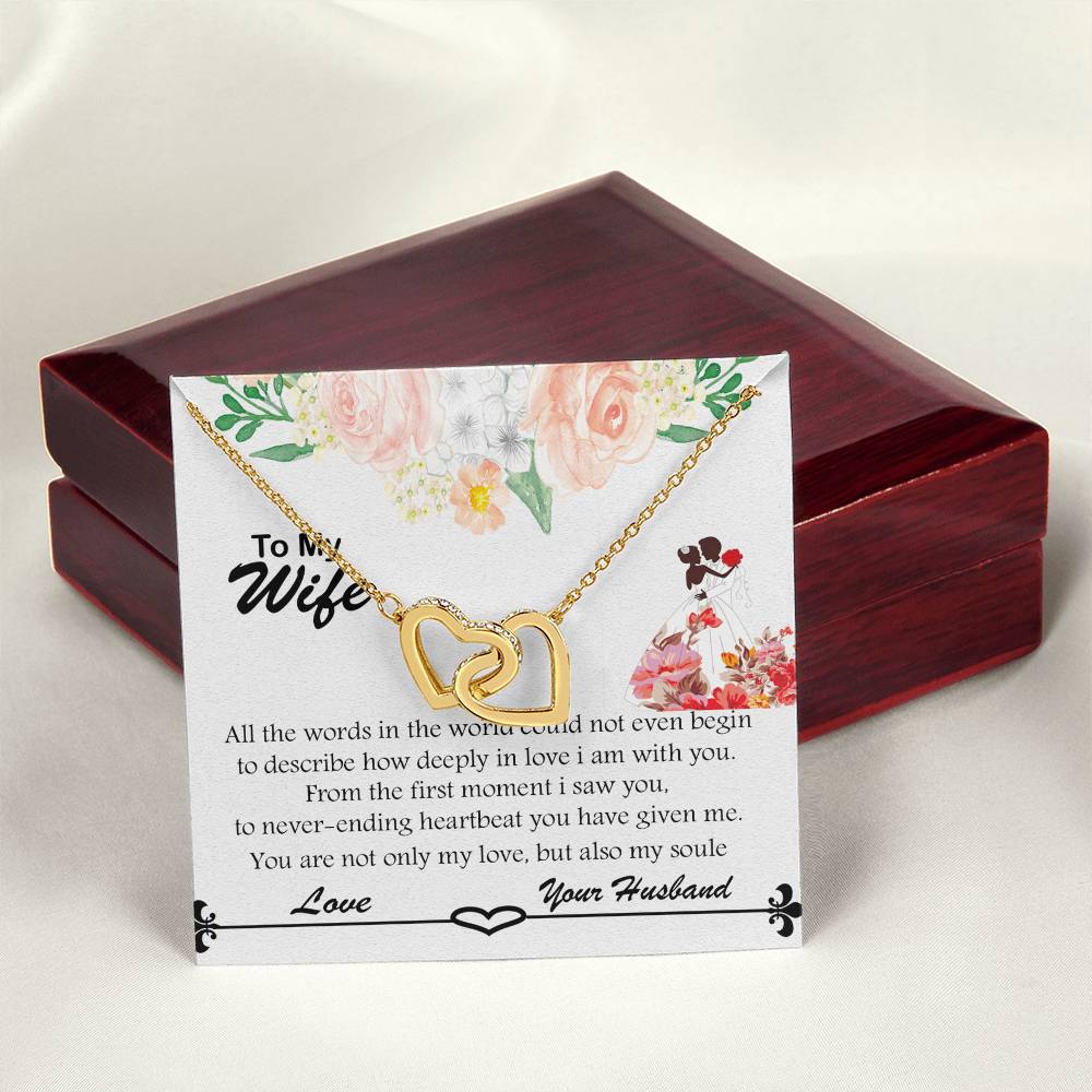 Gift For Wife To Show Just How Deeply In Love You Are. Interlocking Hearts Necklace