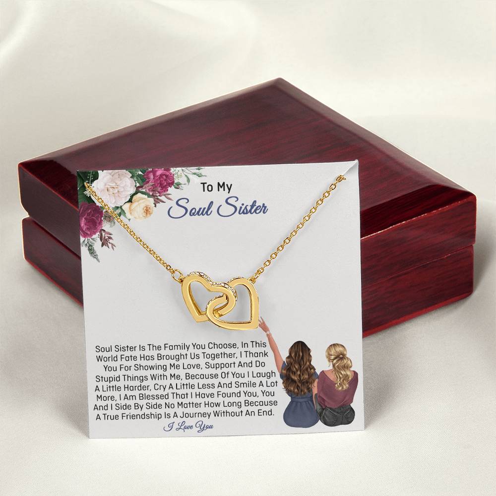 Soul Sister Gifts Sister - Necklace Interlocking Hearts Necklace